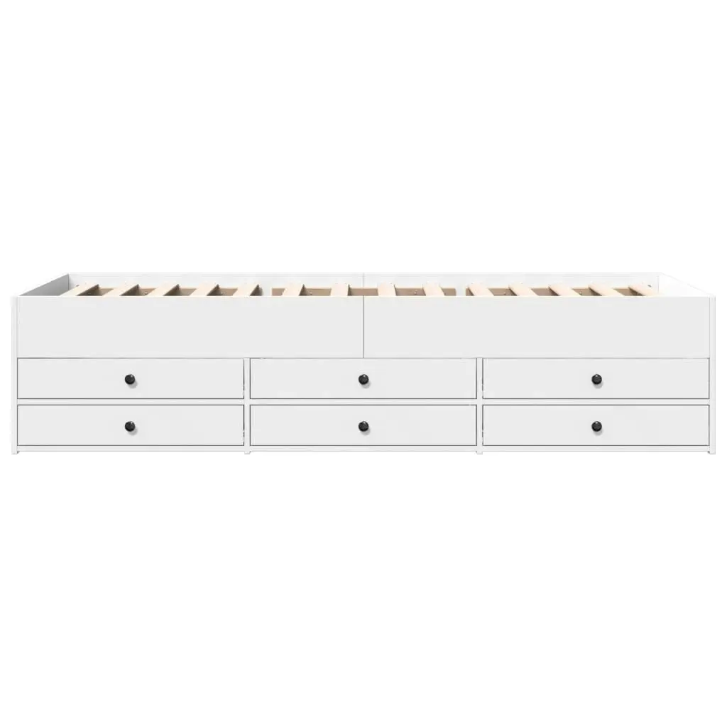 Daybed with Drawers White 90x190 cm Engineered Wood 3280881