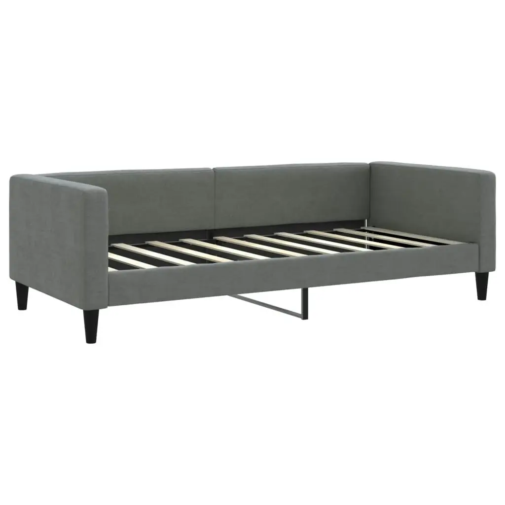 Daybed with Trundle and Drawers Dark Grey 90x190 cm Fabric 3196625