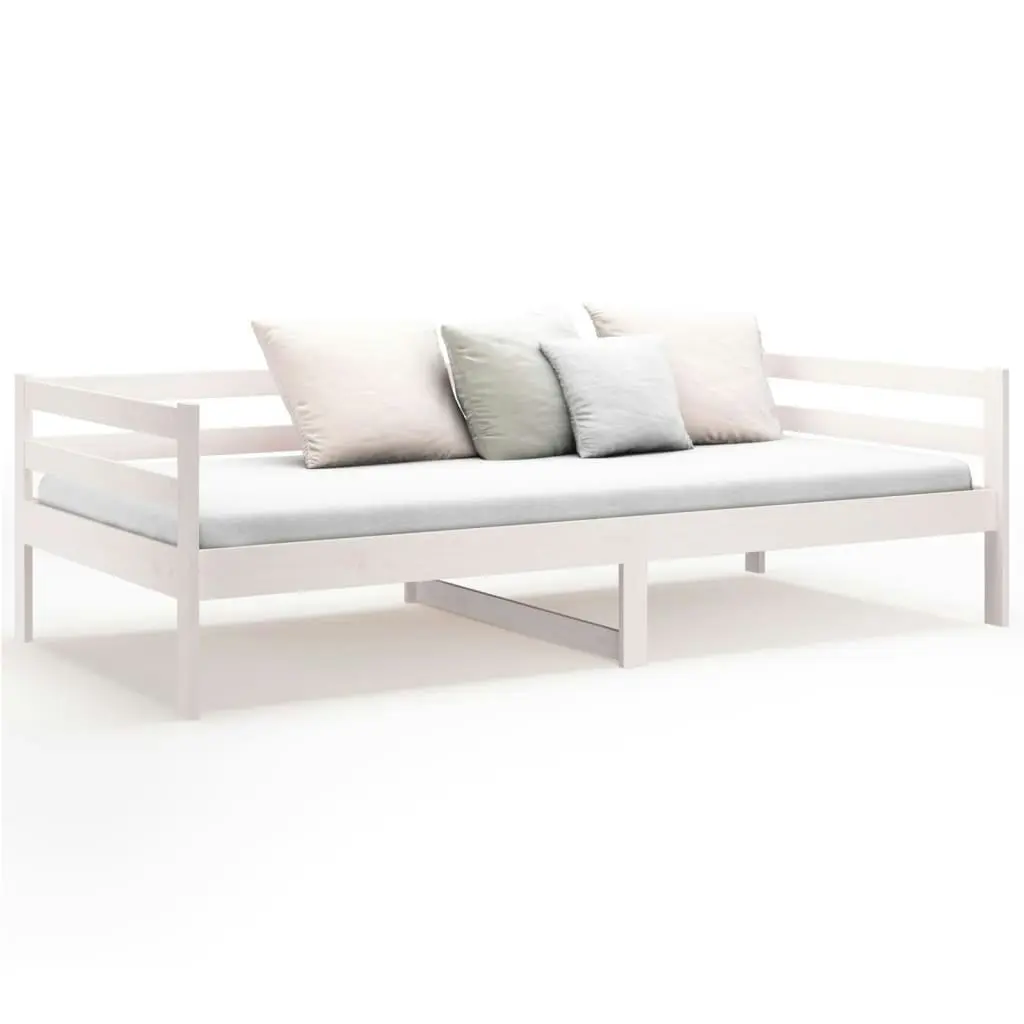 Day Bed White 92x187 cm Single Size Solid Wood Pine 814635