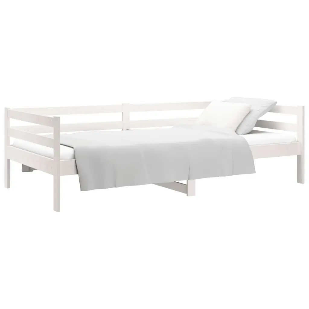 Day Bed White 92x187 cm Single Size Solid Wood Pine 814635