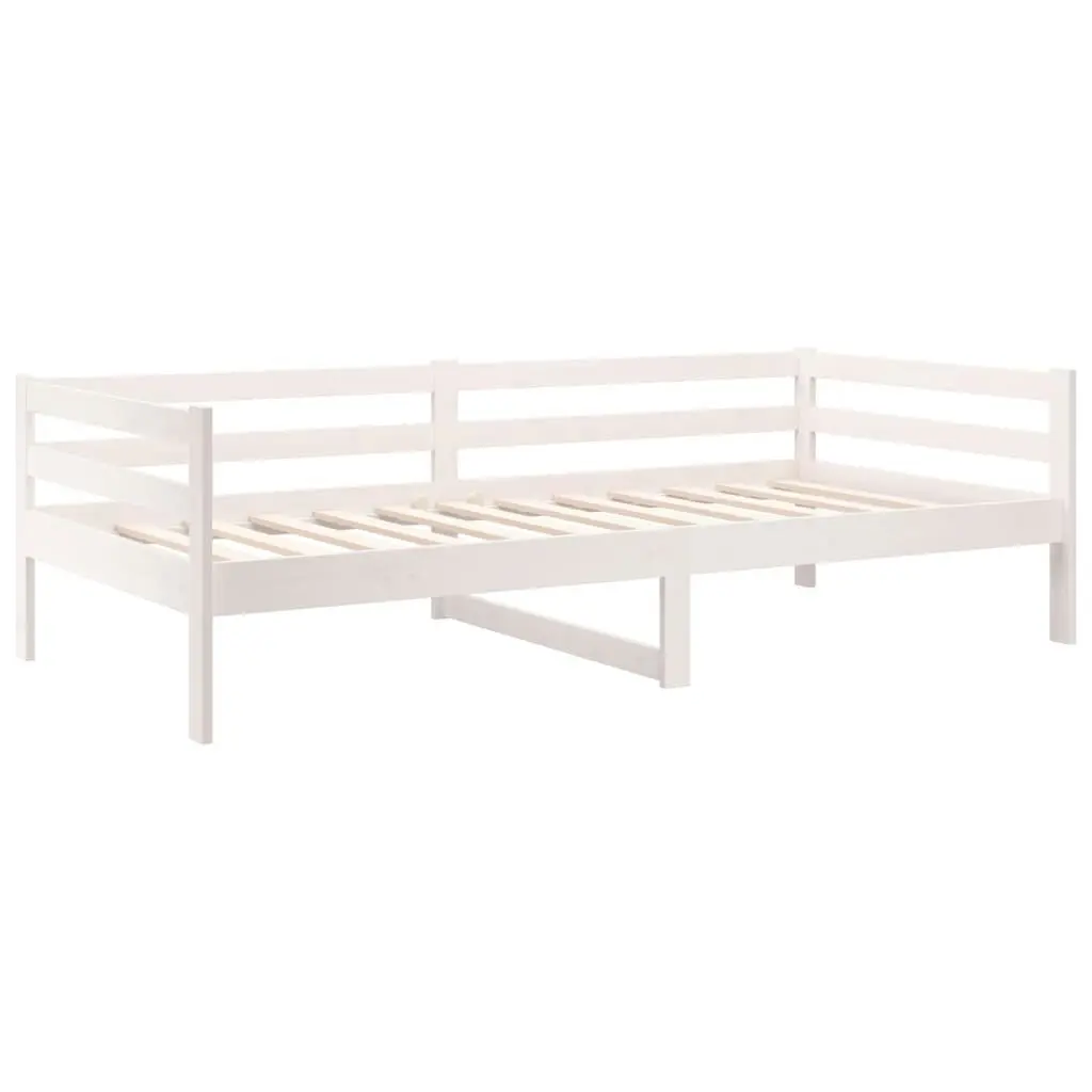 Day Bed White 92x187 cm Single Size Solid Wood Pine 814635