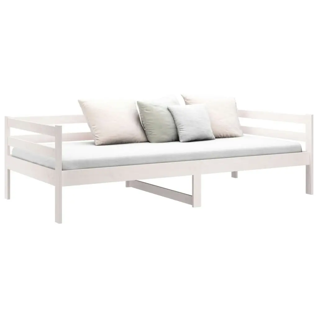 Day Bed White 92x187 cm Single Size Solid Wood Pine 814635