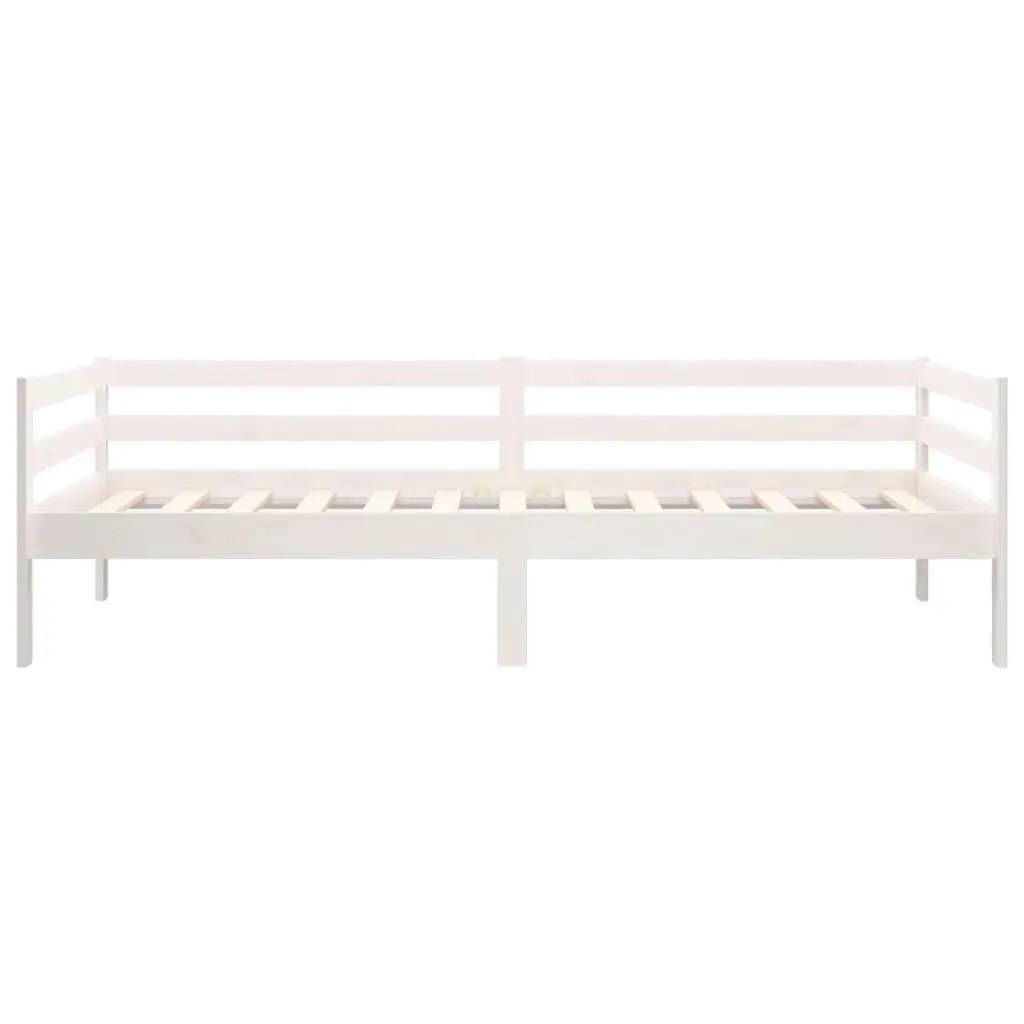 Day Bed White 92x187 cm Single Size Solid Wood Pine 814635