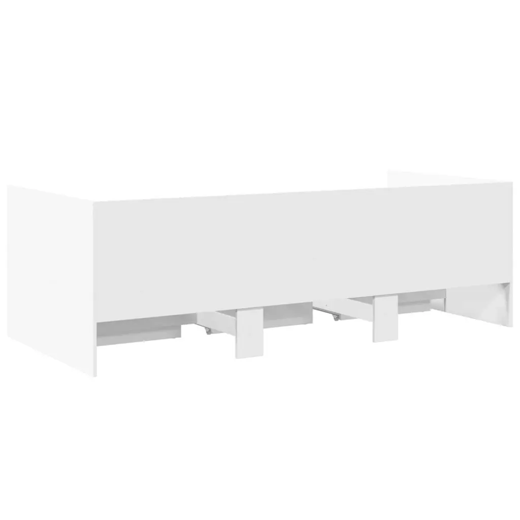 Daybed with Drawers White 90x190 cm Engineered Wood 3280825