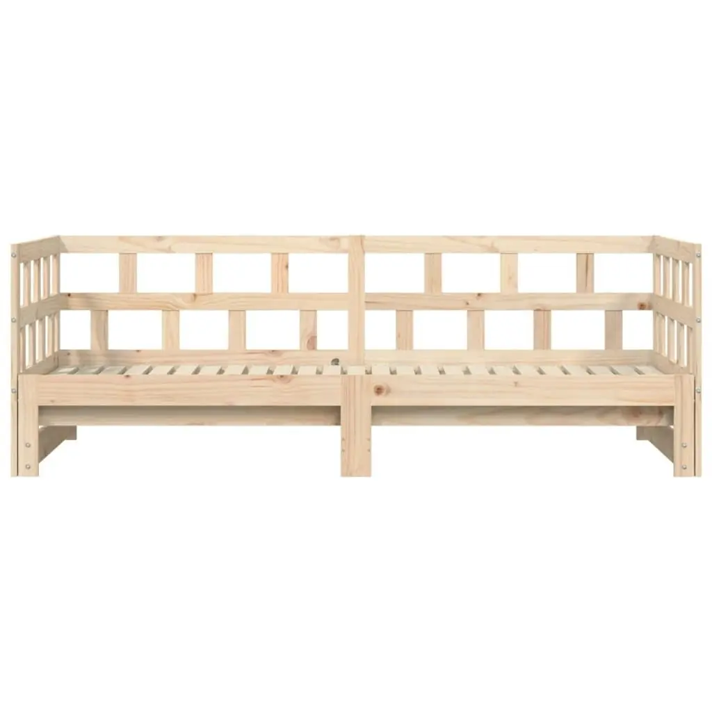 Daybed with Trundle 92x187 cm Single Size Solid Wood Pine 836210