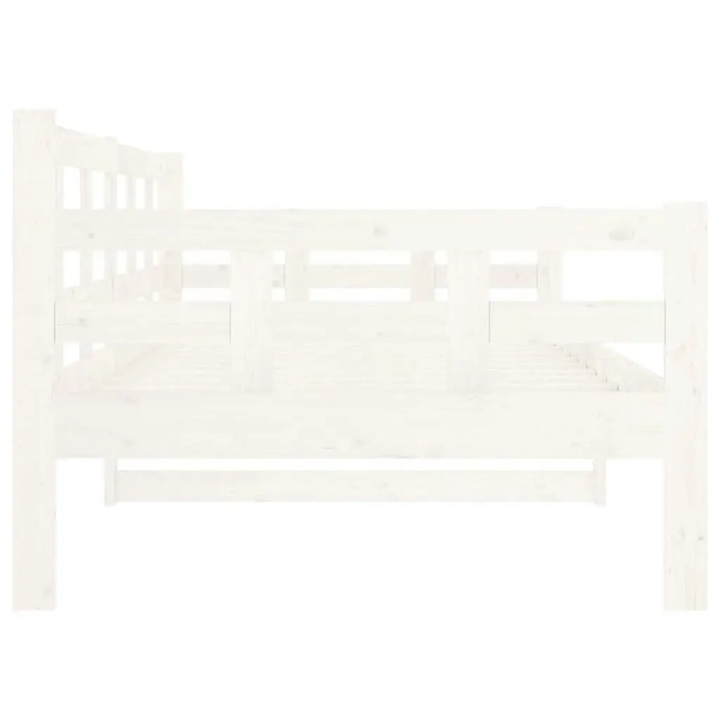 Day Bed White Solid Wood Pine 92x187 cm Single Size 820368