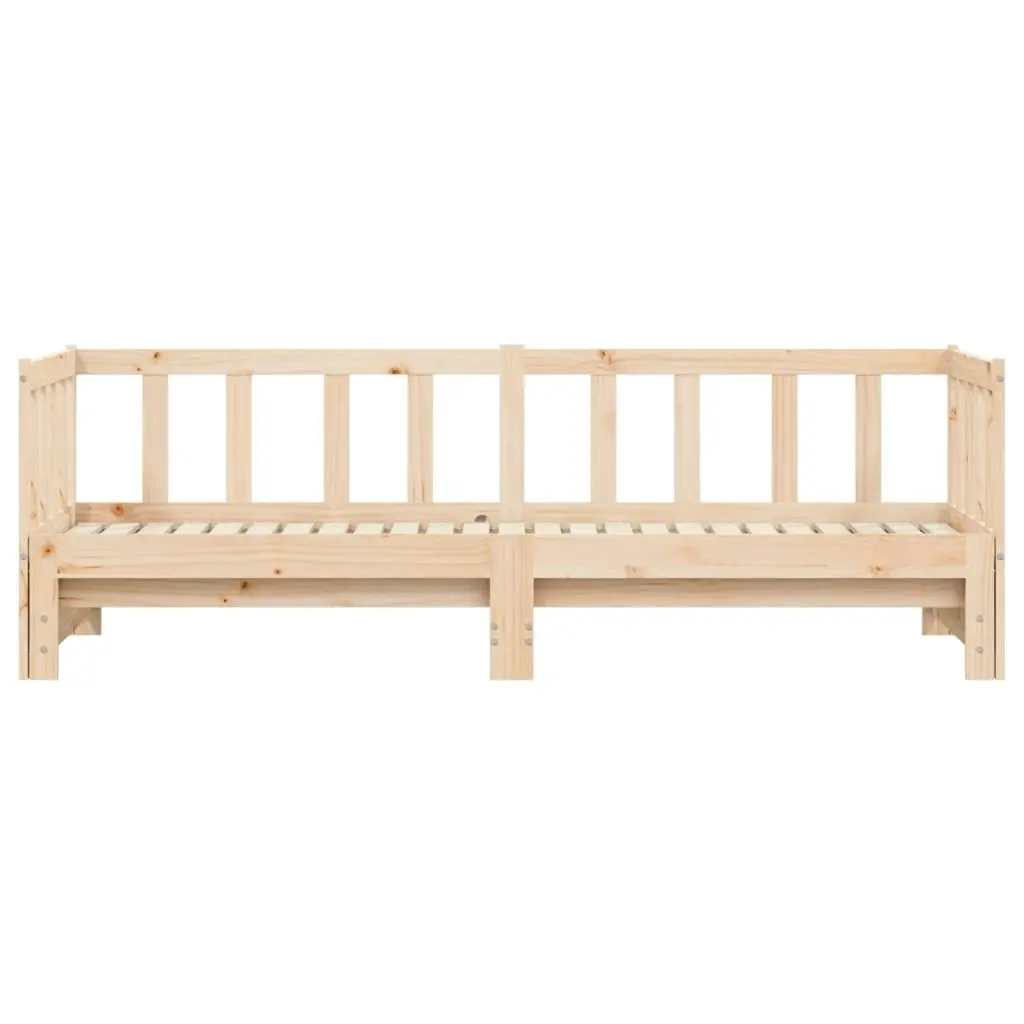 Day Bed with Trundle 92x187 cm Single Size Solid Wood Pine 836162