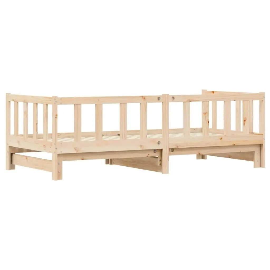 Day Bed with Trundle 92x187 cm Single Size Solid Wood Pine 836162