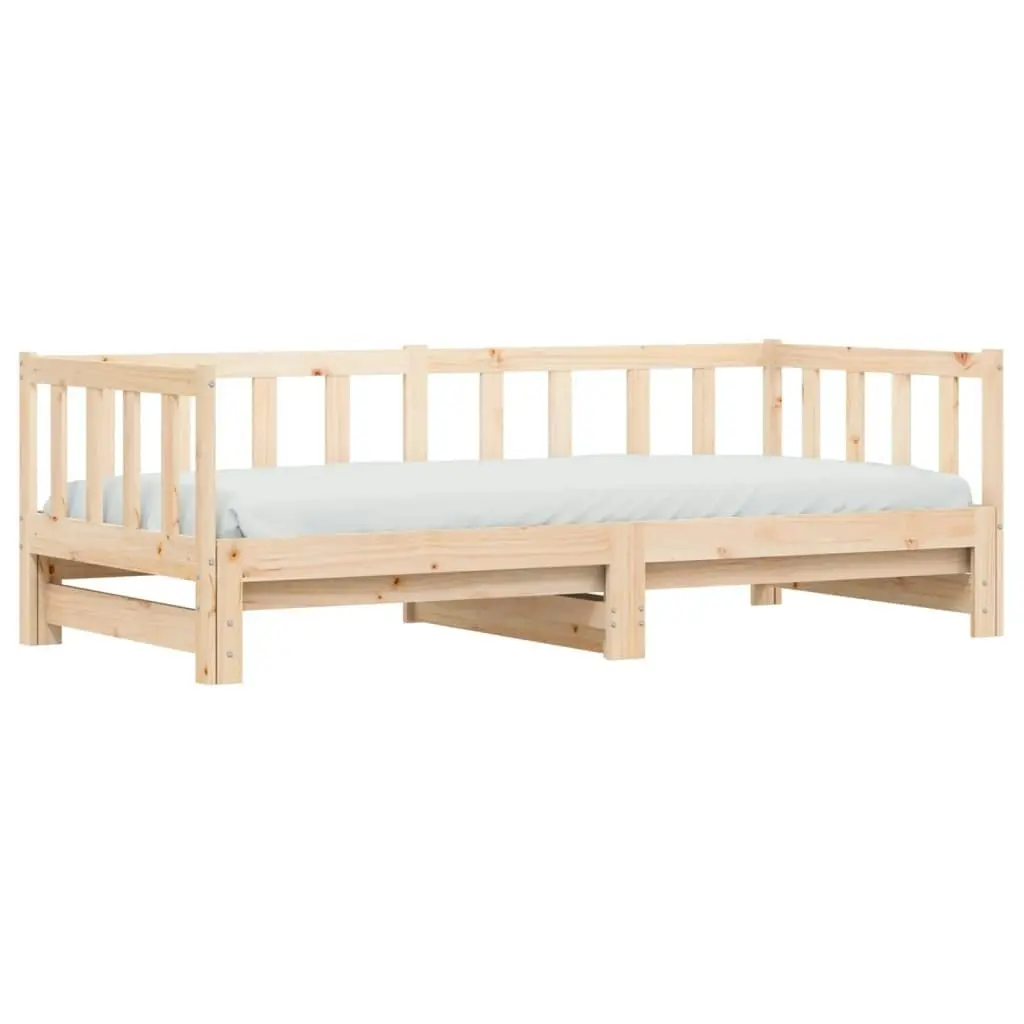 Day Bed with Trundle 92x187 cm Single Size Solid Wood Pine 836162