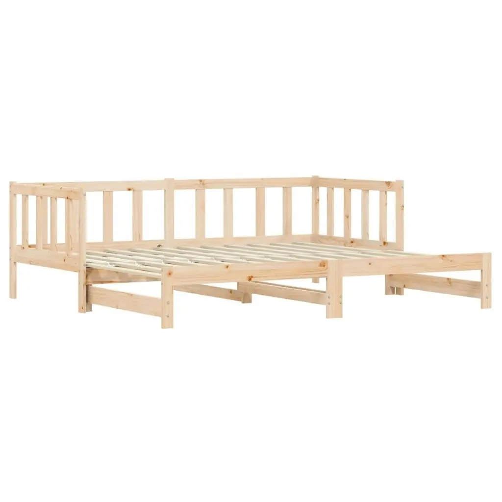 Day Bed with Trundle 92x187 cm Single Size Solid Wood Pine 836162