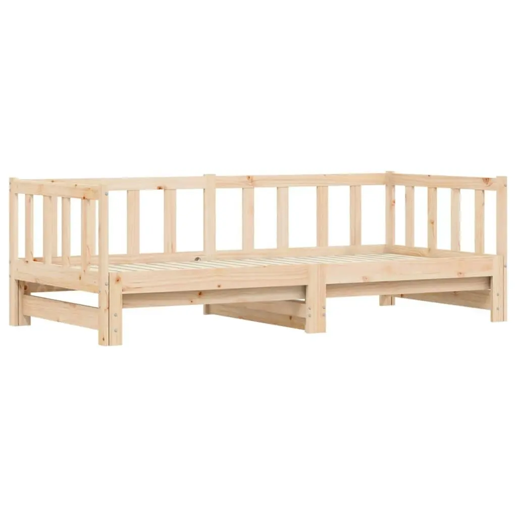 Day Bed with Trundle 92x187 cm Single Size Solid Wood Pine 836162