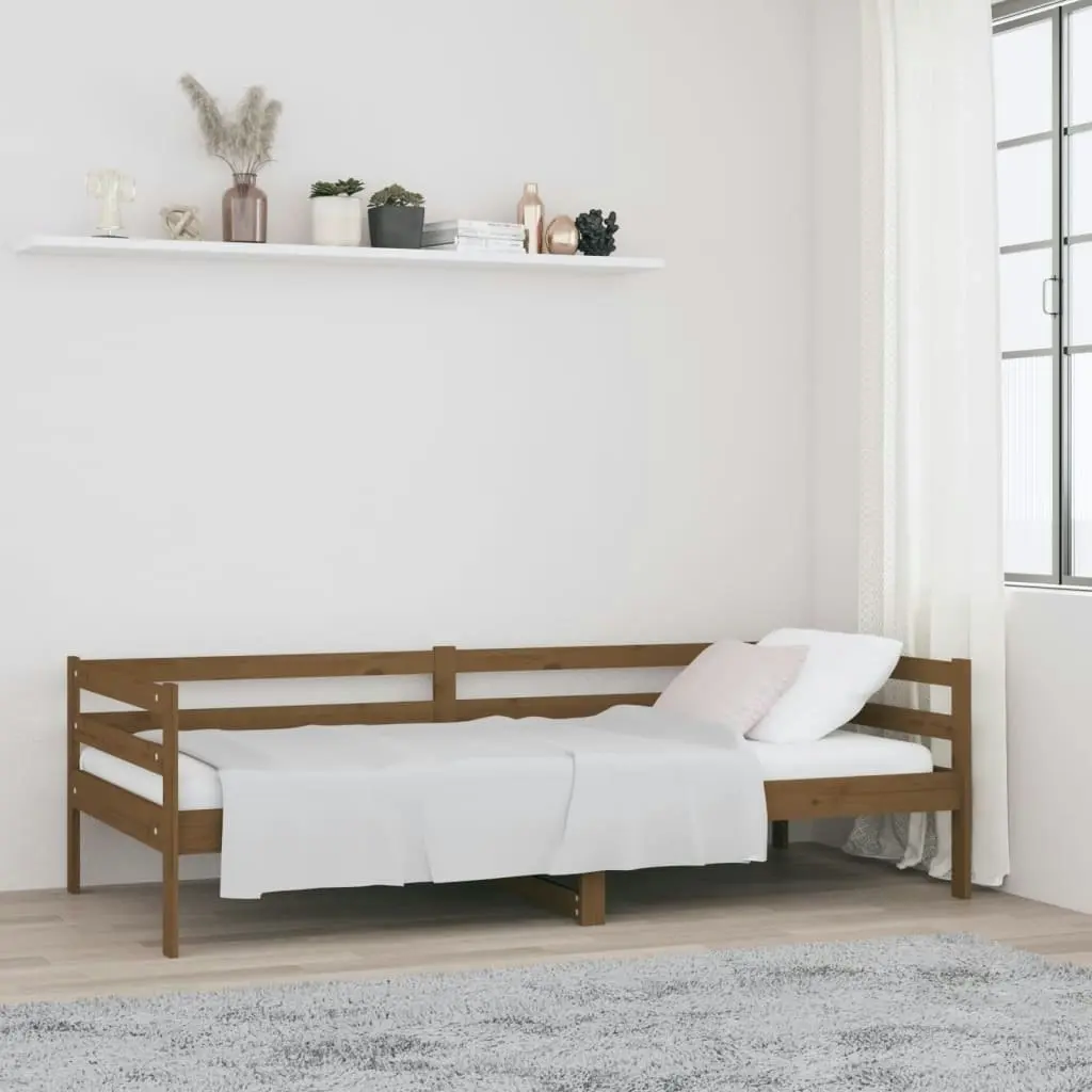 Day Bed Honey Brown 92x187 cm Single Size Solid Wood Pine 814637