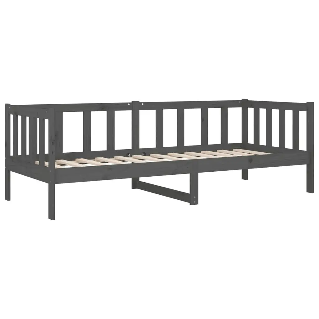 Day Bed without Mattress Grey 90x190 cm Solid Wood Pine 814646