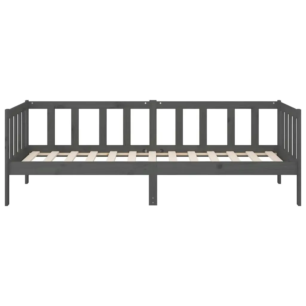 Day Bed without Mattress Grey 90x190 cm Solid Wood Pine 814646