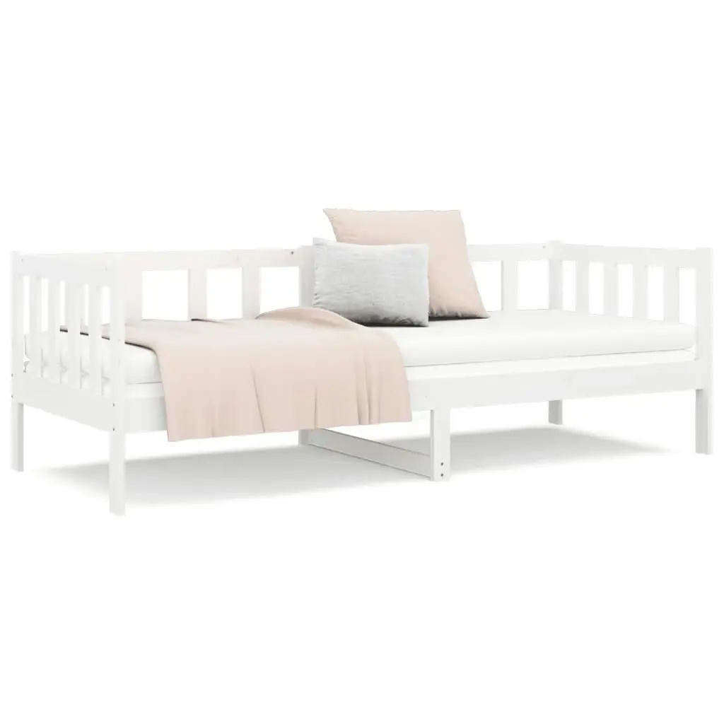 Day Bed without Mattress White 90x190 cm Solid Wood Pine 814645