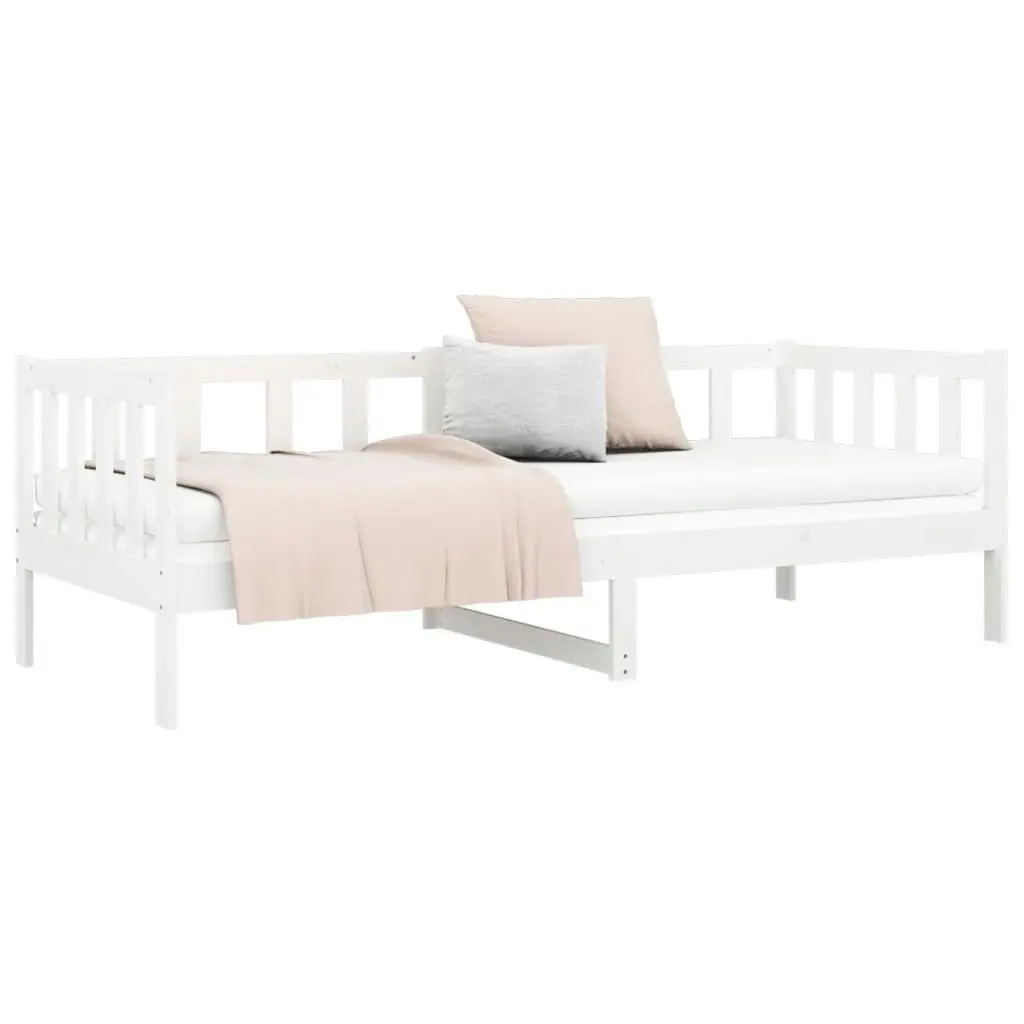 Day Bed without Mattress White 90x190 cm Solid Wood Pine 814645