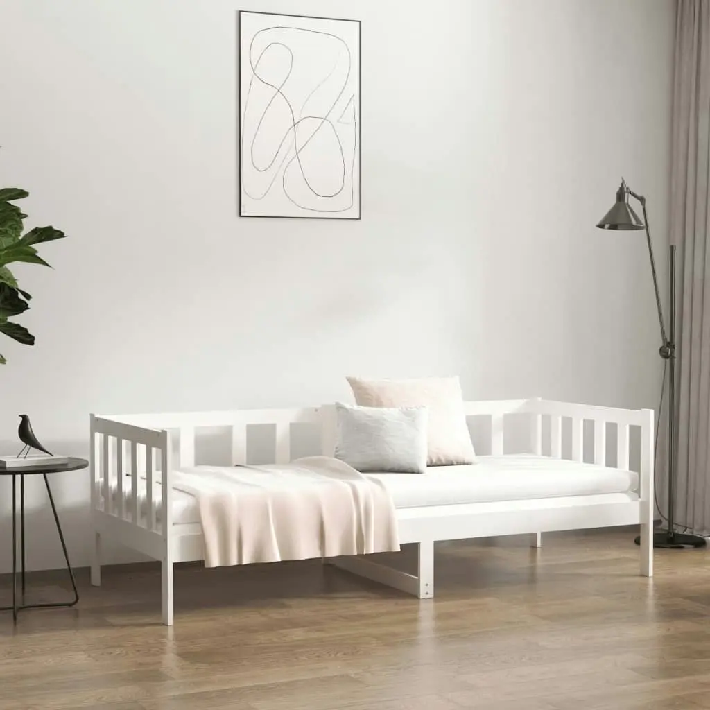 Day Bed without Mattress White 90x190 cm Solid Wood Pine 814645