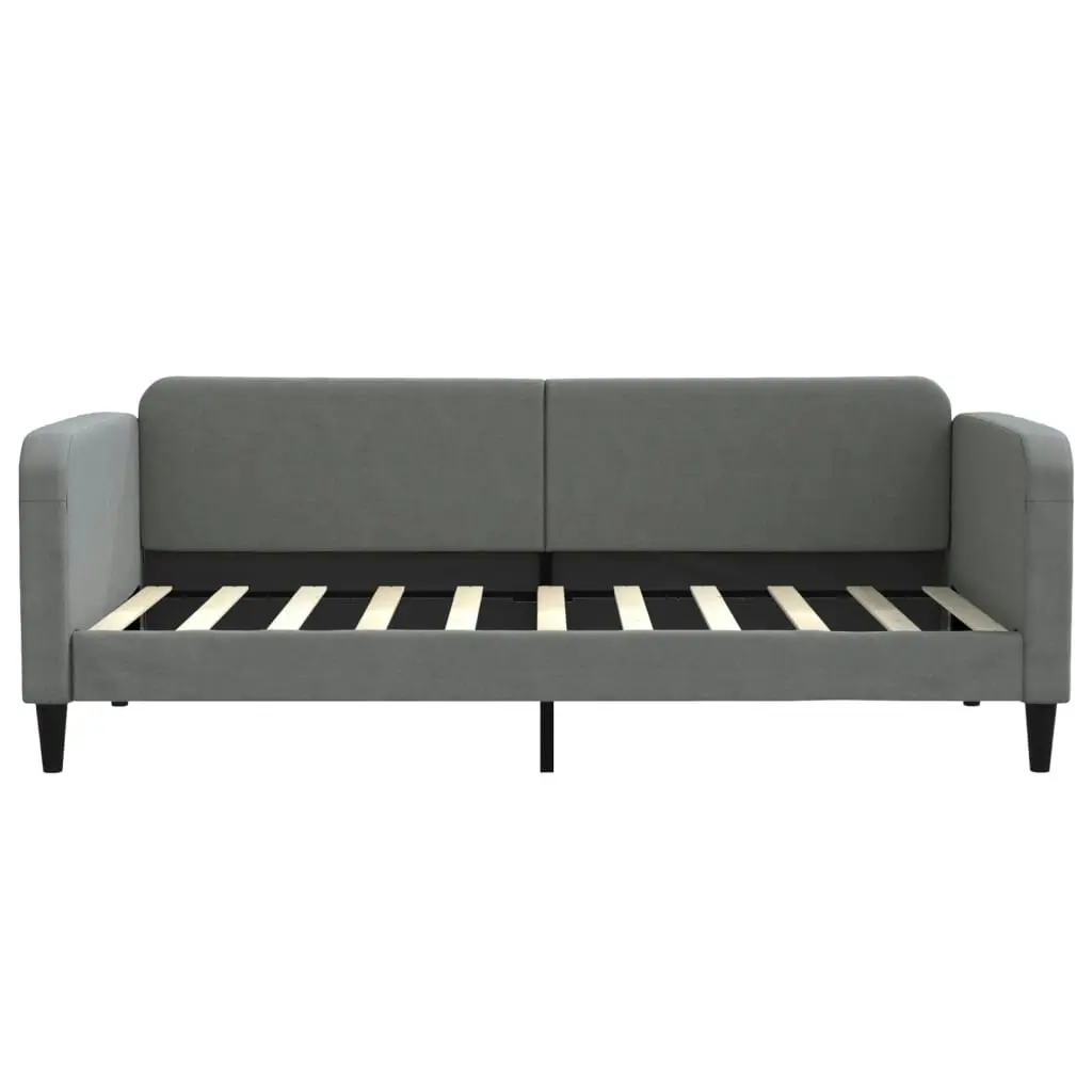 Daybed with Trundle Dark Grey 92x187 cm Single Size Fabric 3196827