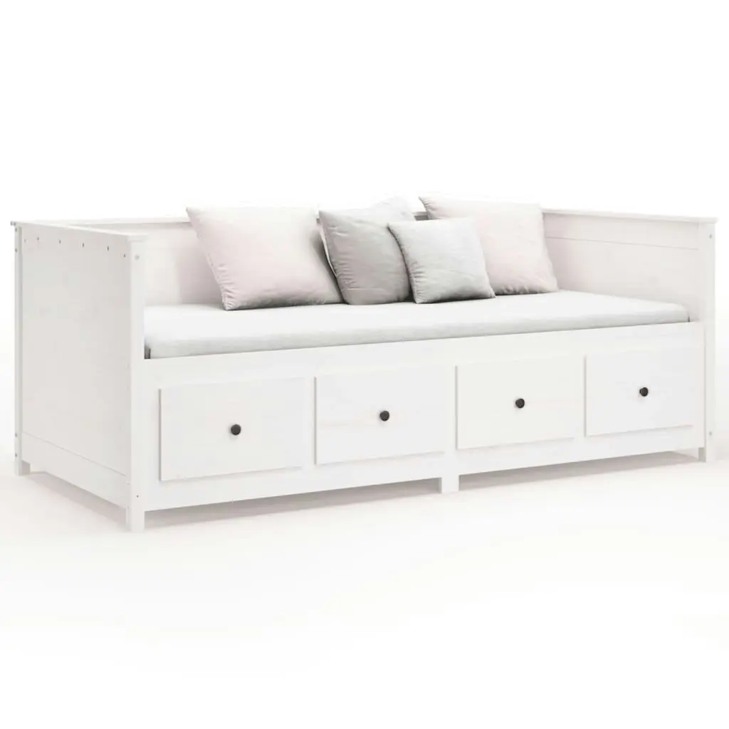 Day Bed White 80x200 cm Solid Wood Pine 820907