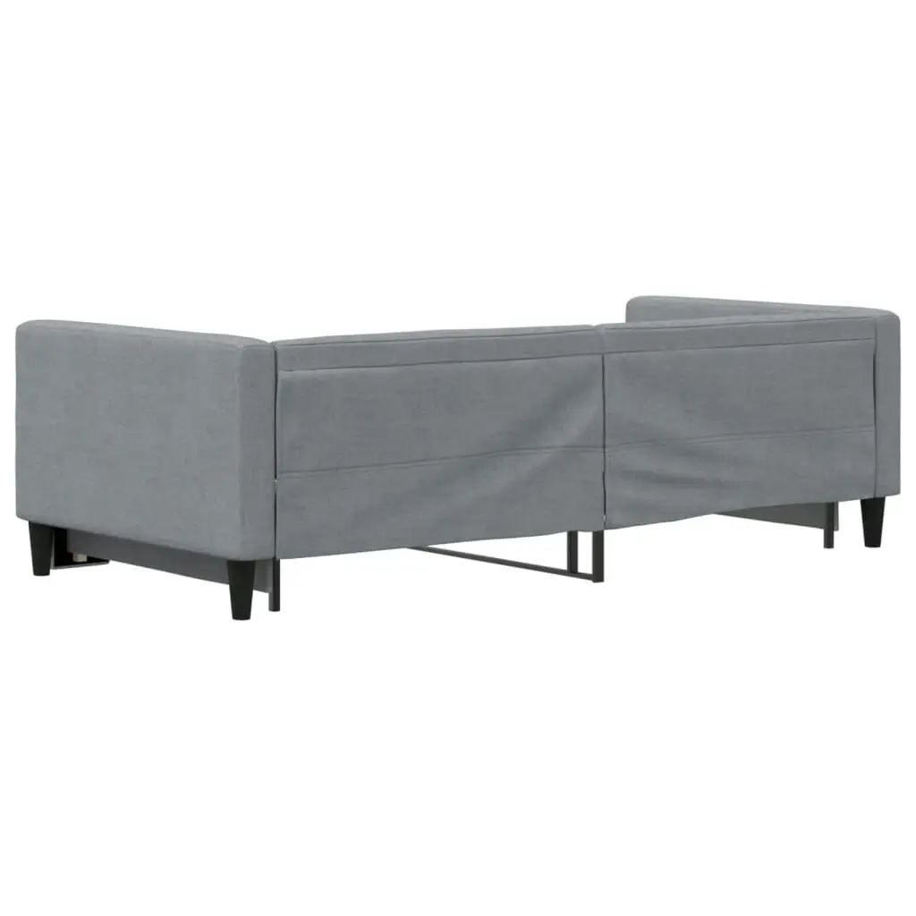 Daybed with Trundle Light Grey 90x190 cm Fabric 3196588