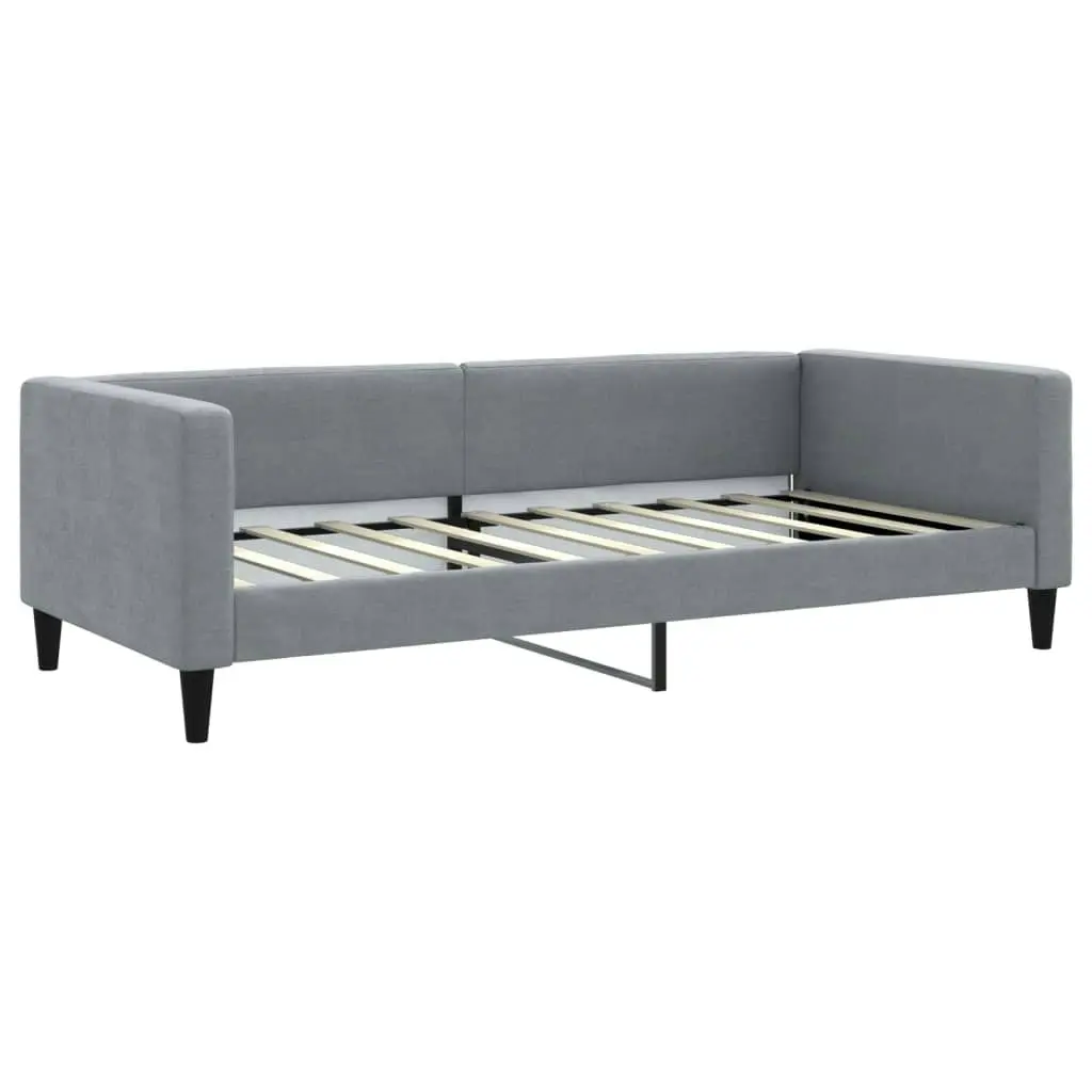 Daybed with Trundle and Drawers Light Grey 90x190 cm Fabric 3196624