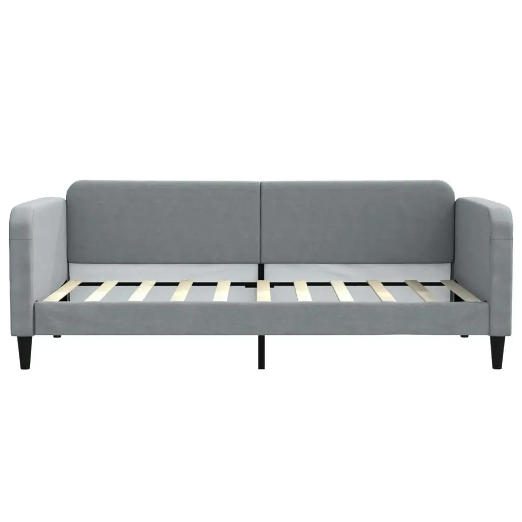 Daybed with Trundle and Drawers Light Grey 92x187 cm Single Size Fabric 3196862