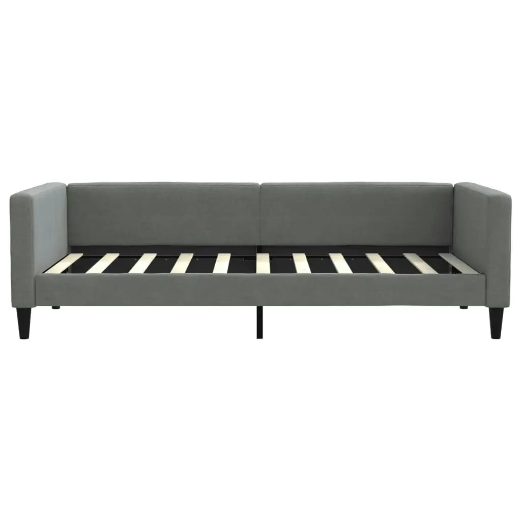 Daybed with Trundle Dark Grey 92x187 cm Single Size Fabric 3196589