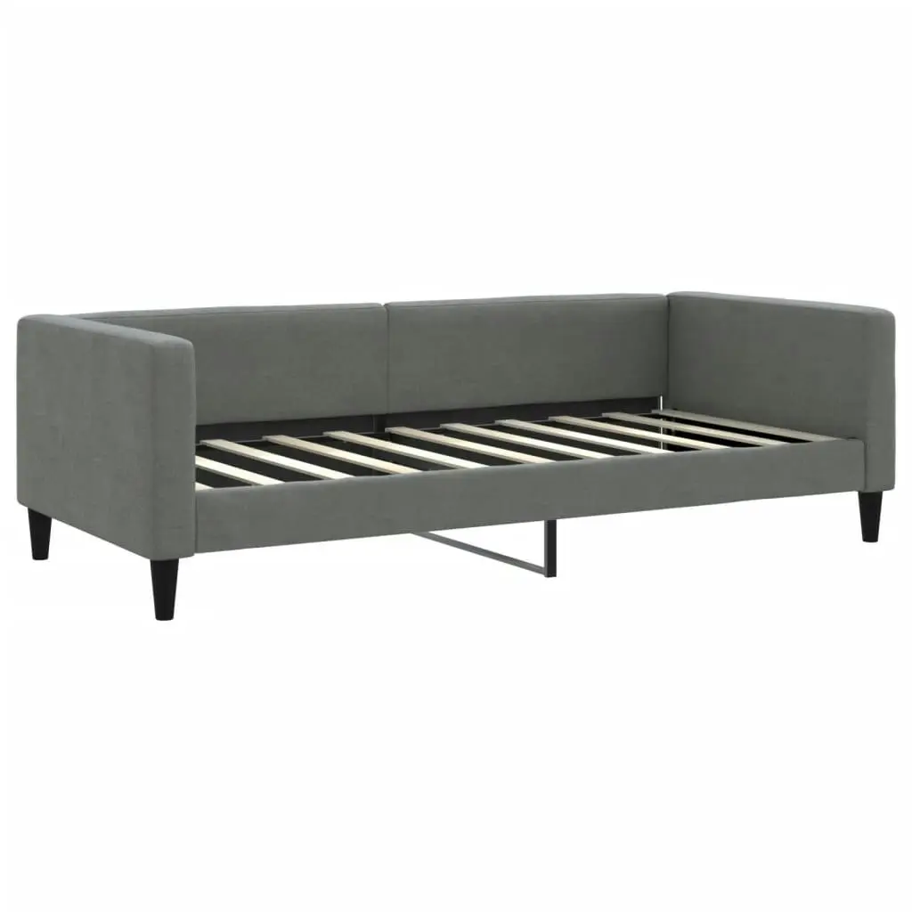 Daybed with Trundle Dark Grey 92x187 cm Single Size Fabric 3196589