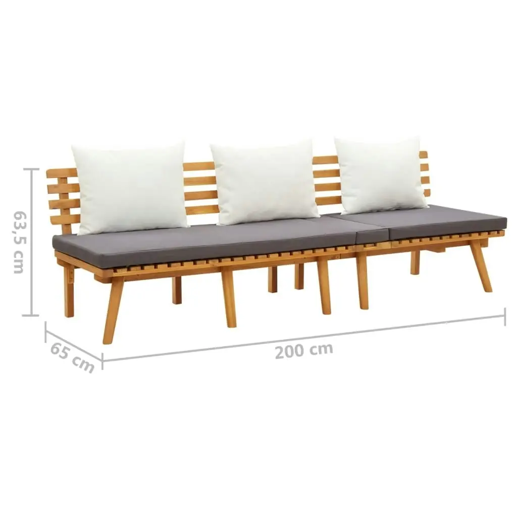 Garden Day Bed 200x65 cm Solid Wood Acacia 316263