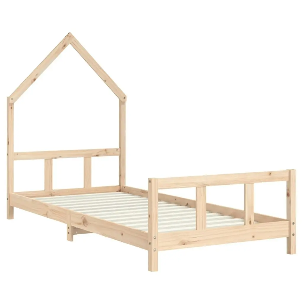 Kids Bed Frame 92x187 cm Single Solid Wood Pine 834561