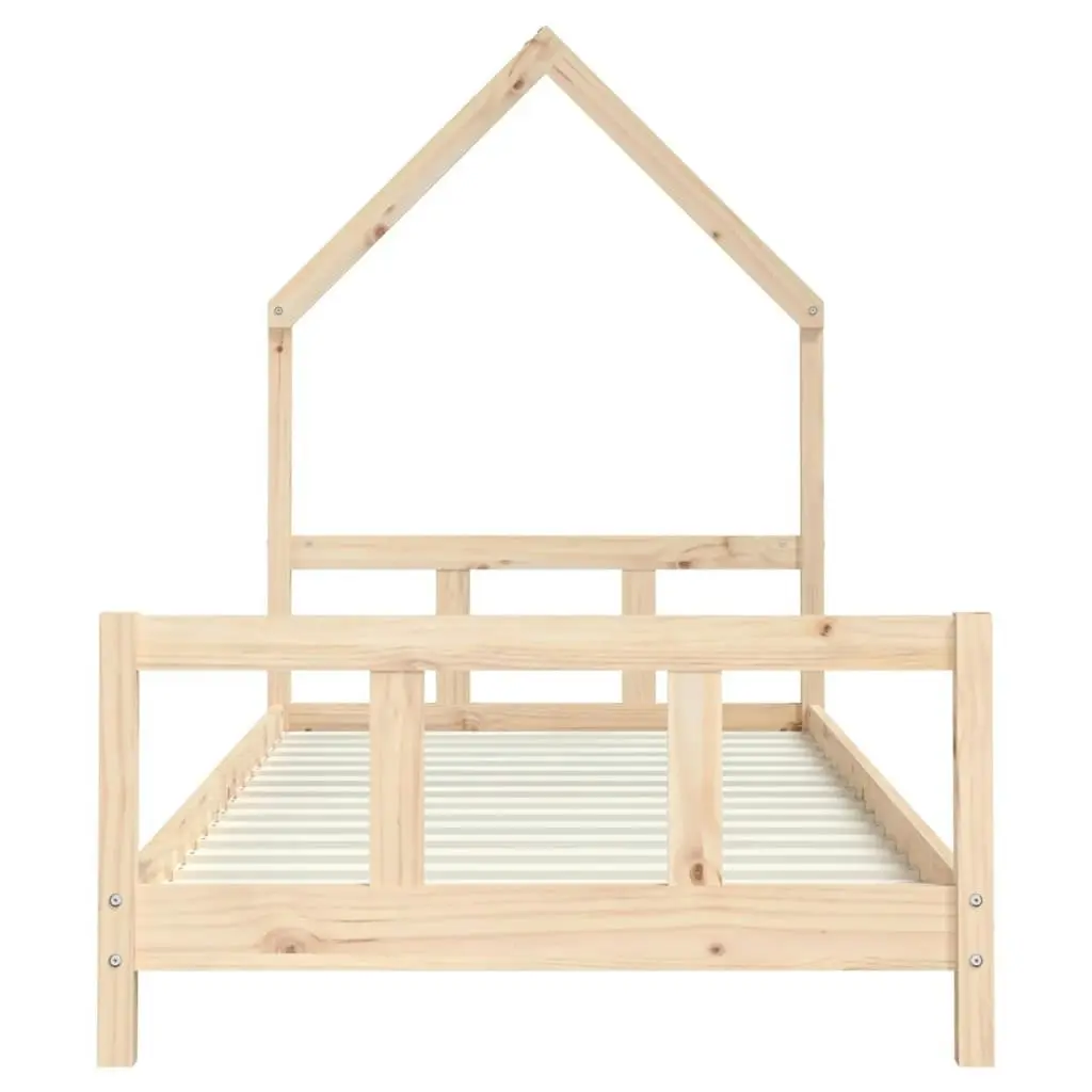 Kids Bed Frame 92x187 cm Single Solid Wood Pine 834561