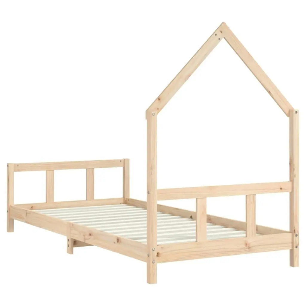 Kids Bed Frame 92x187 cm Single Solid Wood Pine 834561