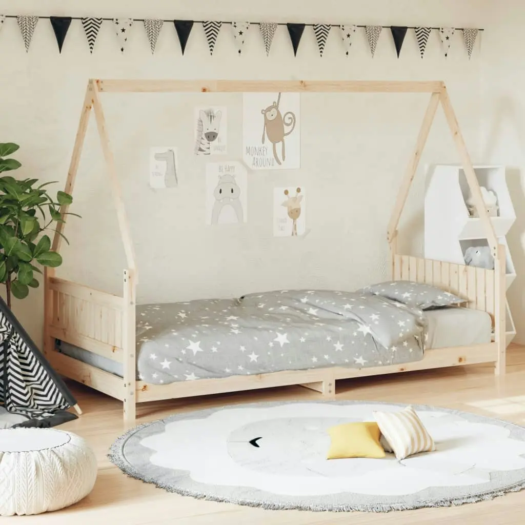 Kids Bed Frame 90x190 cm Solid Wood Pine 834507