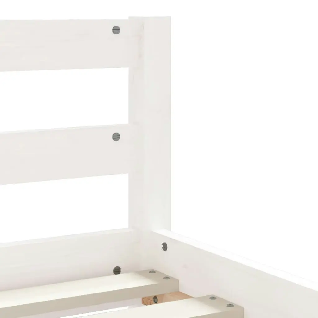 Kids Bed Frame with Drawers White 90x190 cm Solid Wood Pine 834448