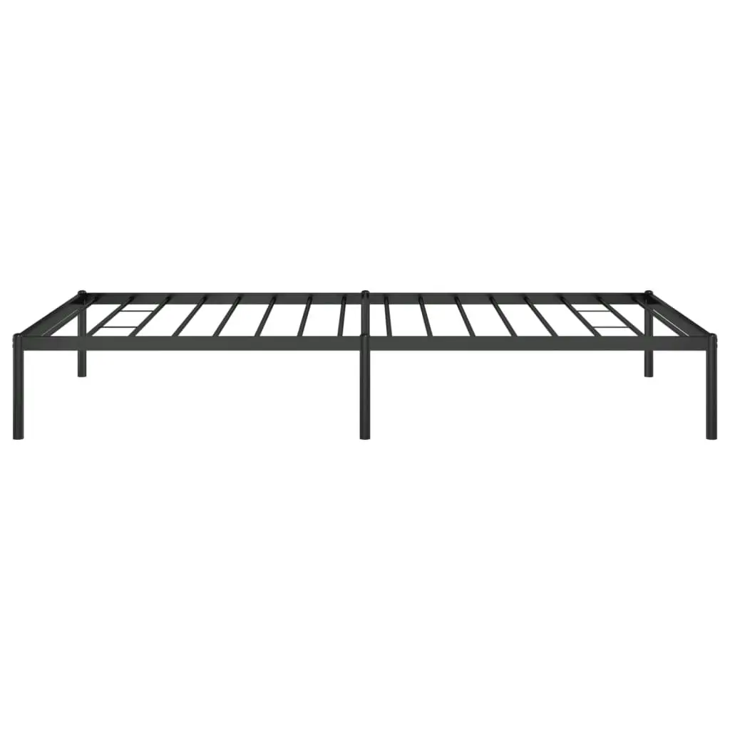 Metal Bed Frame Black 106x203 cm 350842