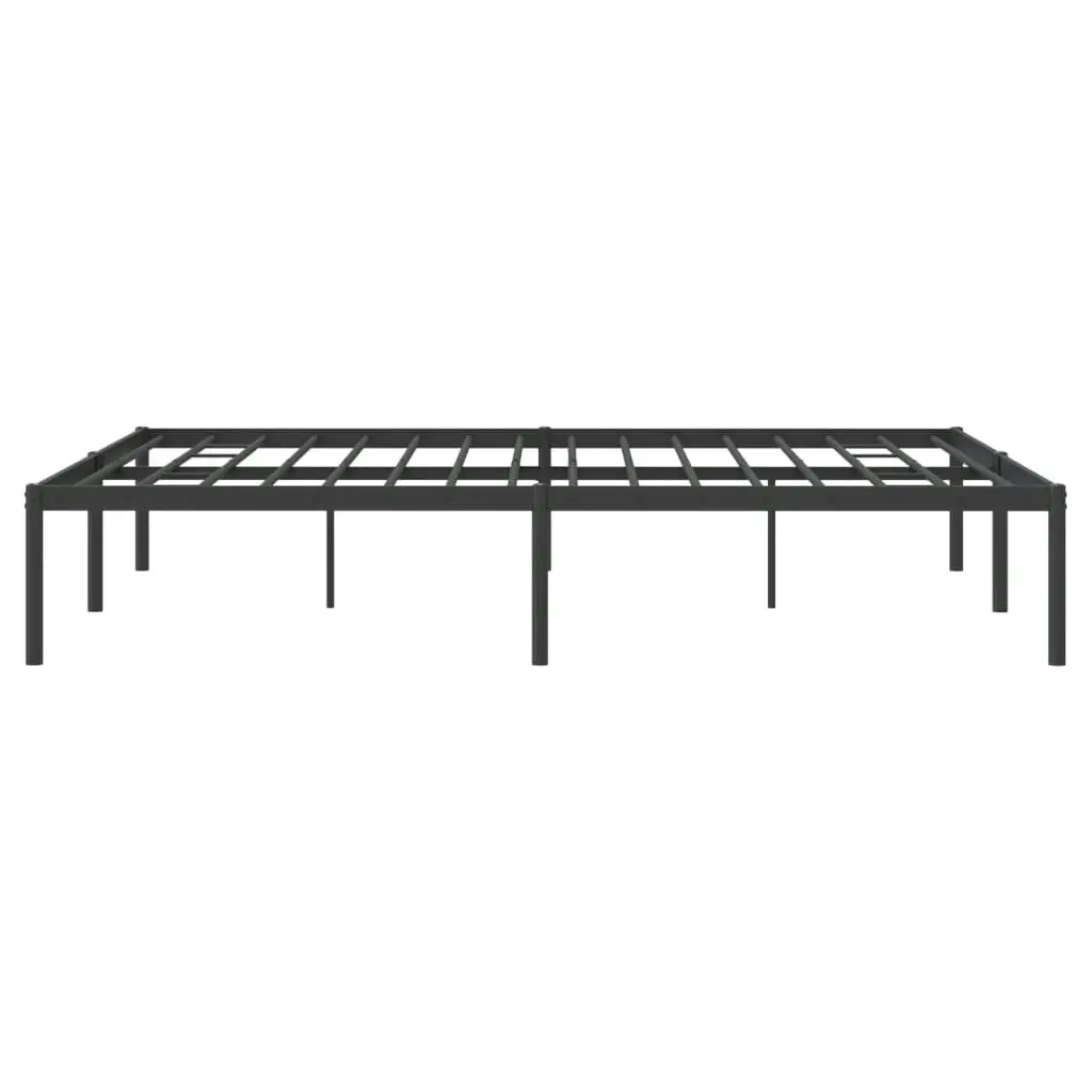 Metal Bed Frame Black 153x203 cm Queen Size 350848