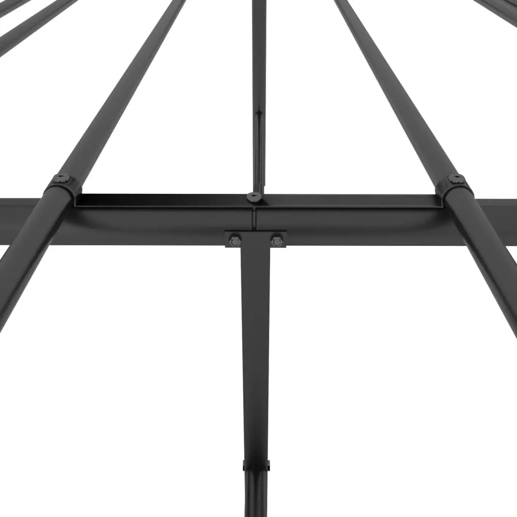 Metal Bed Frame Black 153x203 cm Queen Size 350848