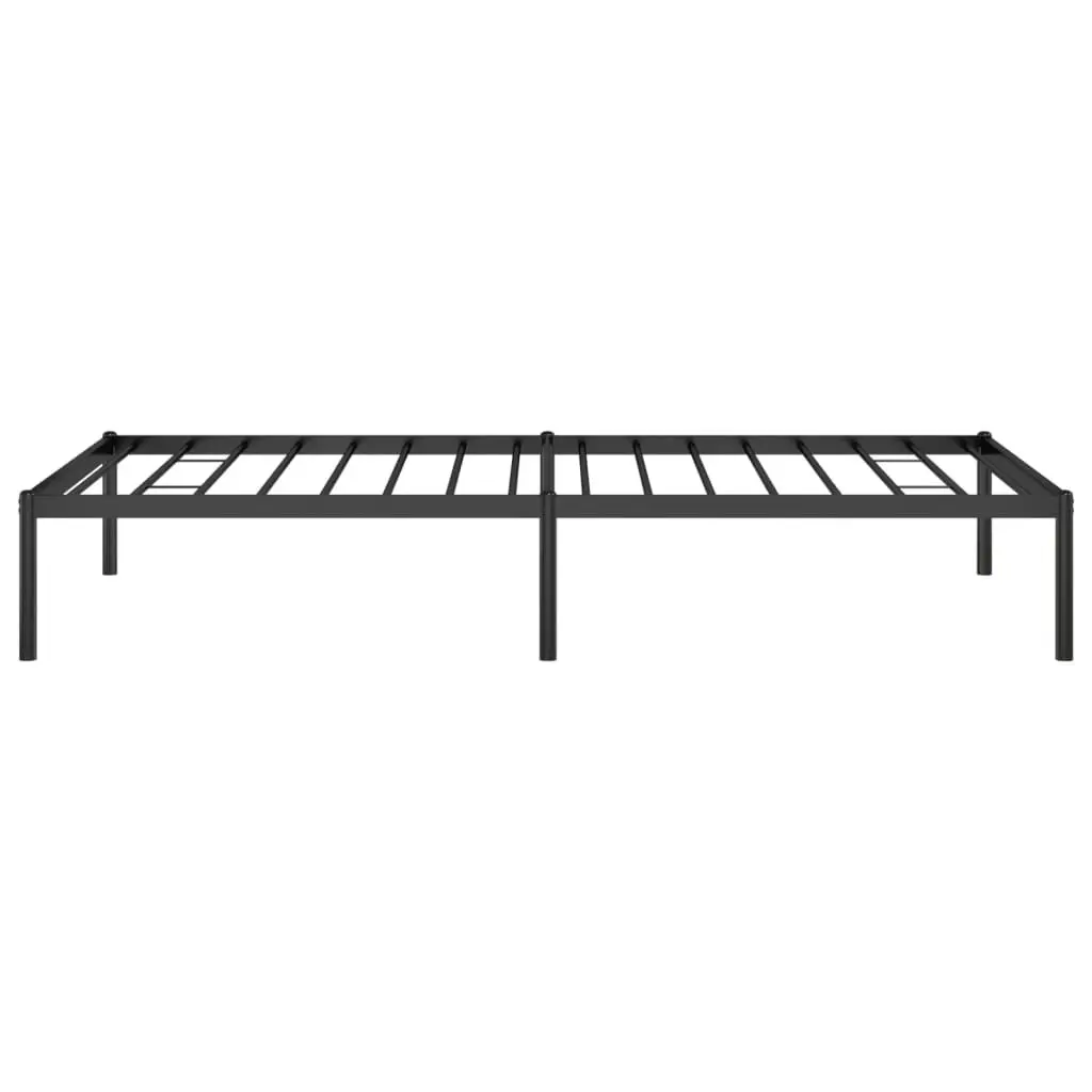 Metal Bed Frame Black 92x187 cm Single Size 350838