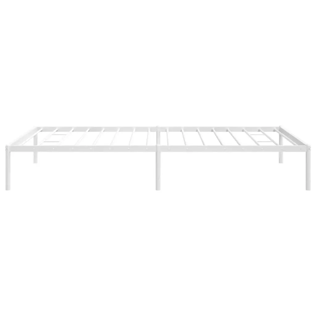 Metal Bed Frame White 107x203 cm 350909