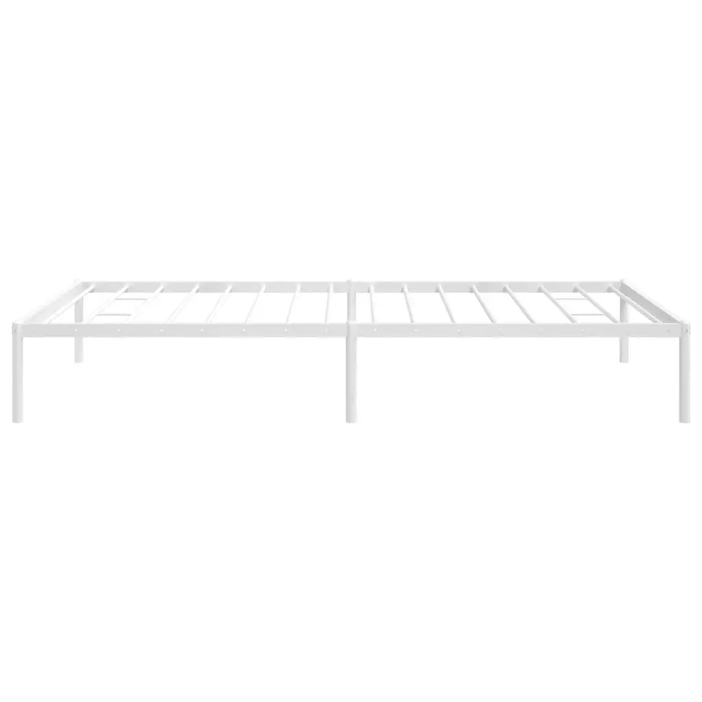 Metal Bed Frame White 107x203 cm 350909