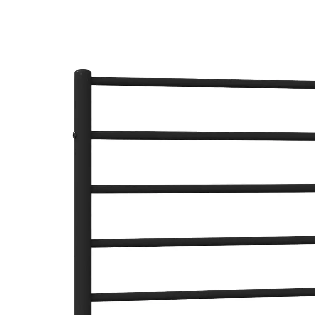 Metal Bed Frame with Headboard and Footboard Black 106x203 cm King Single Size 352333