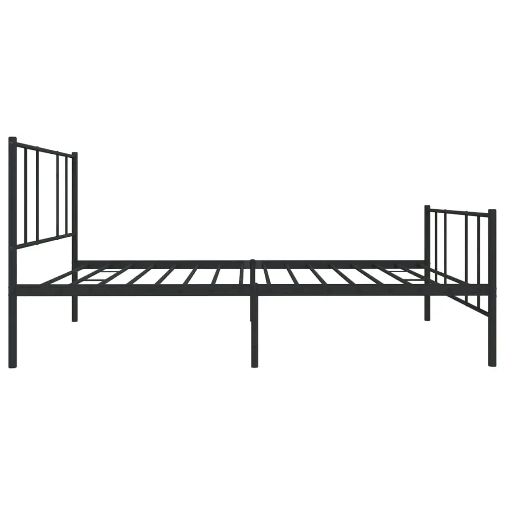 Metal Bed Frame without Mattress with Footboard Black 107x203 cm King Single 352494