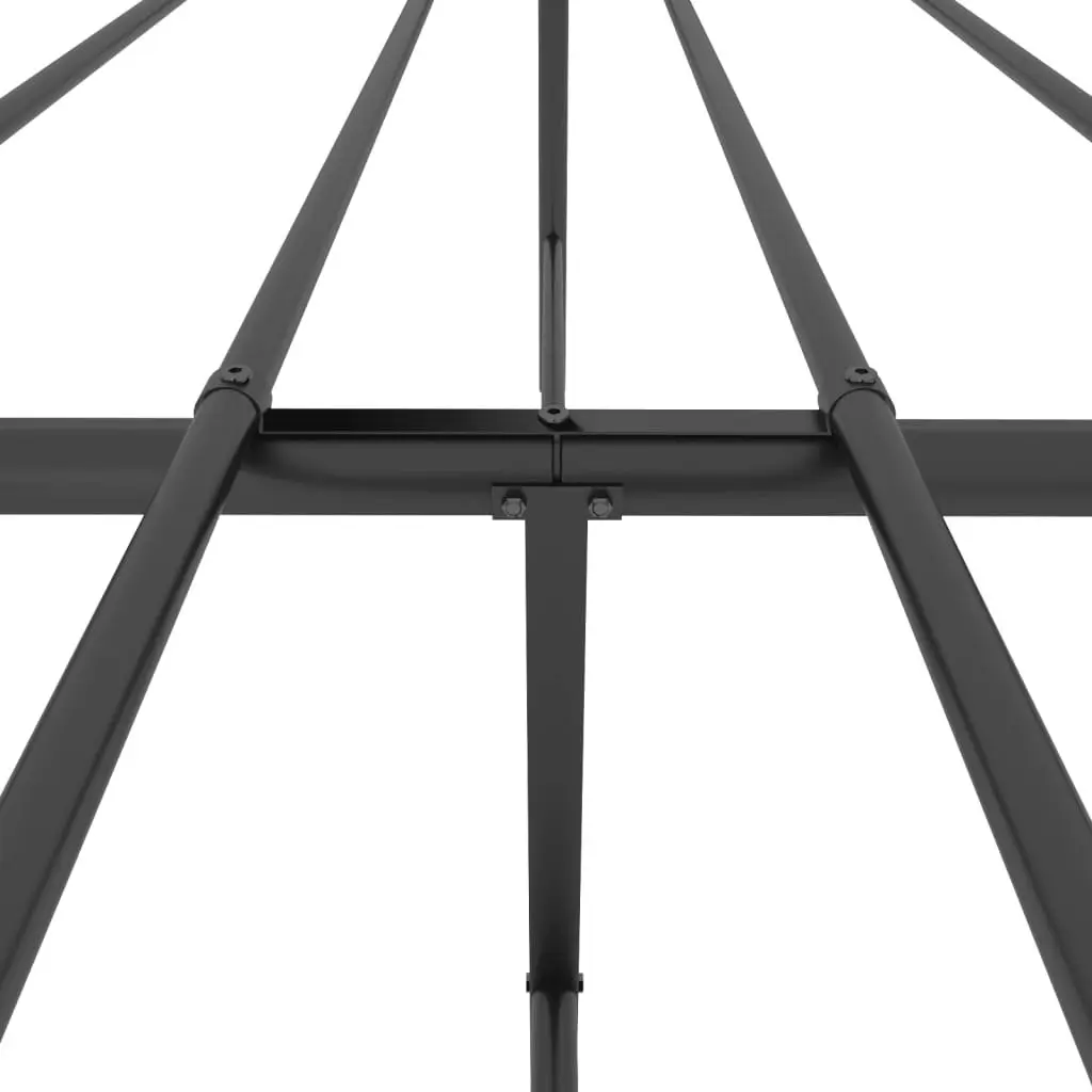 Metal Bed Frame with Headboard and Footboard Black 137x187 cm Double 350881