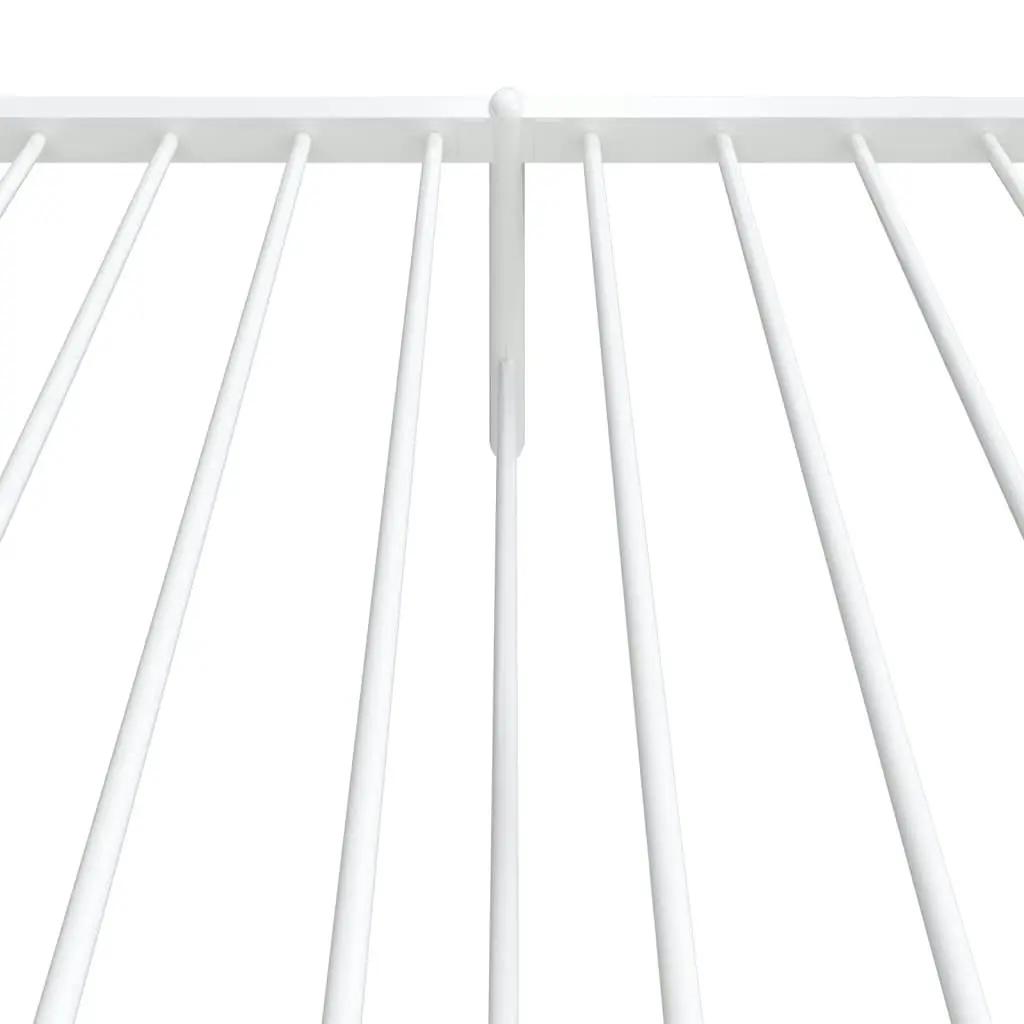 Metal Bed Frame with Headboard and Footboard White 92x187 cm Single Size 350941