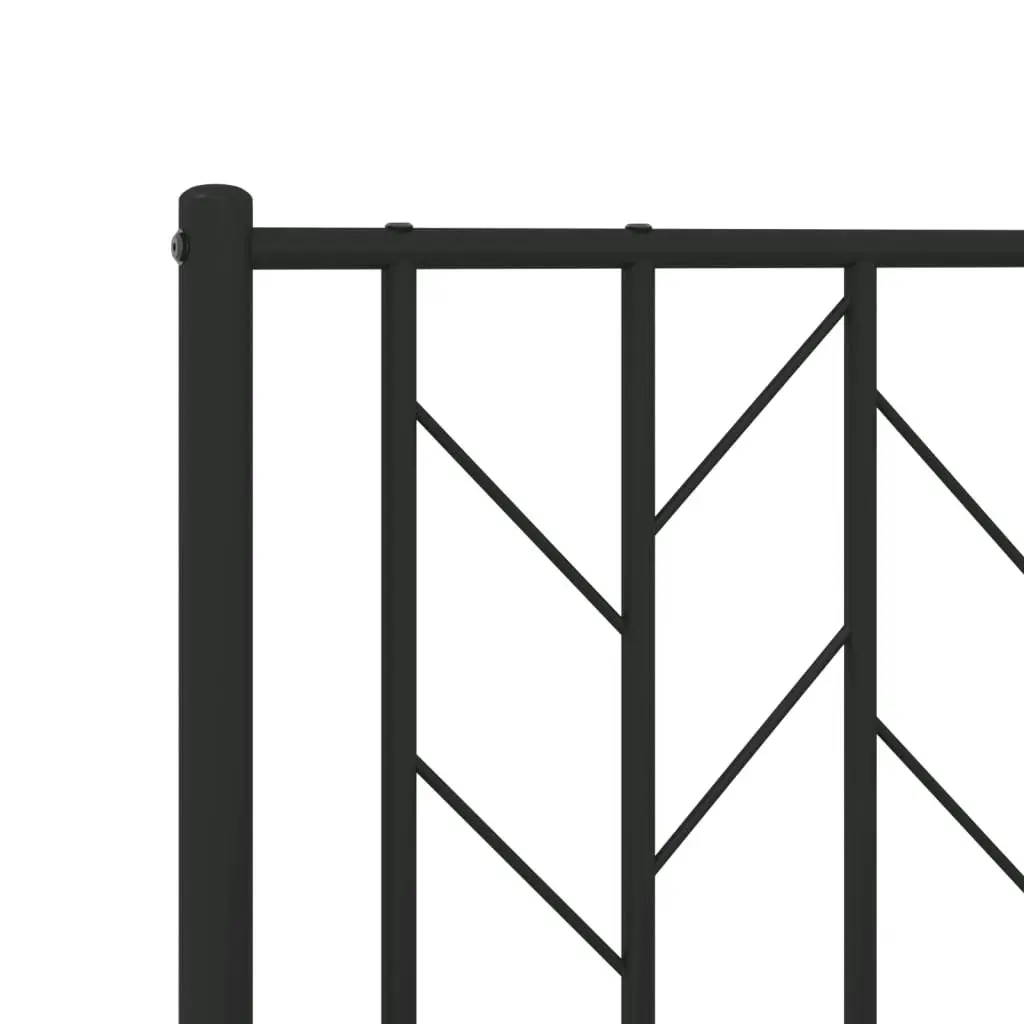 Metal Bed Frame with Headboard and FootboardÂ Black 150x200 cm 374457