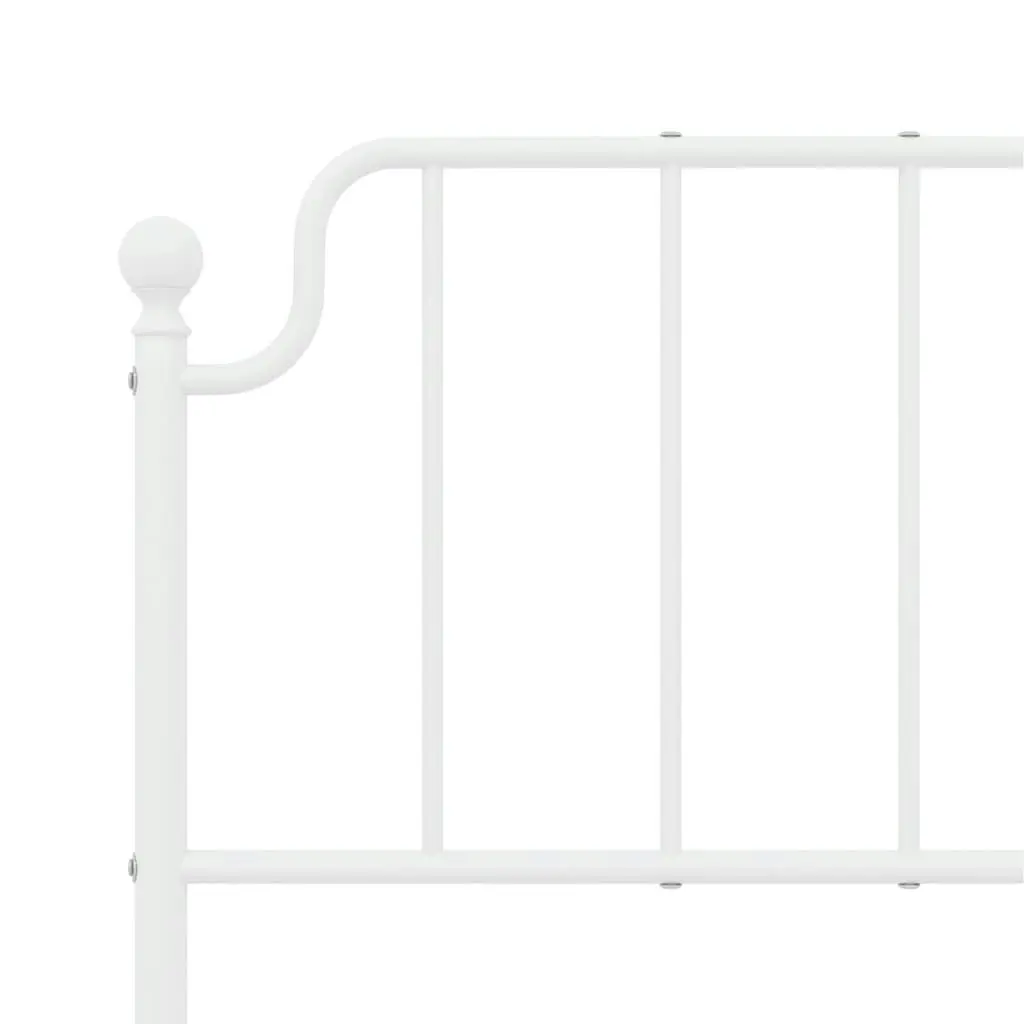 Metal Bed Frame with Headboard and FootboardÂ White 150x200 cm 373956