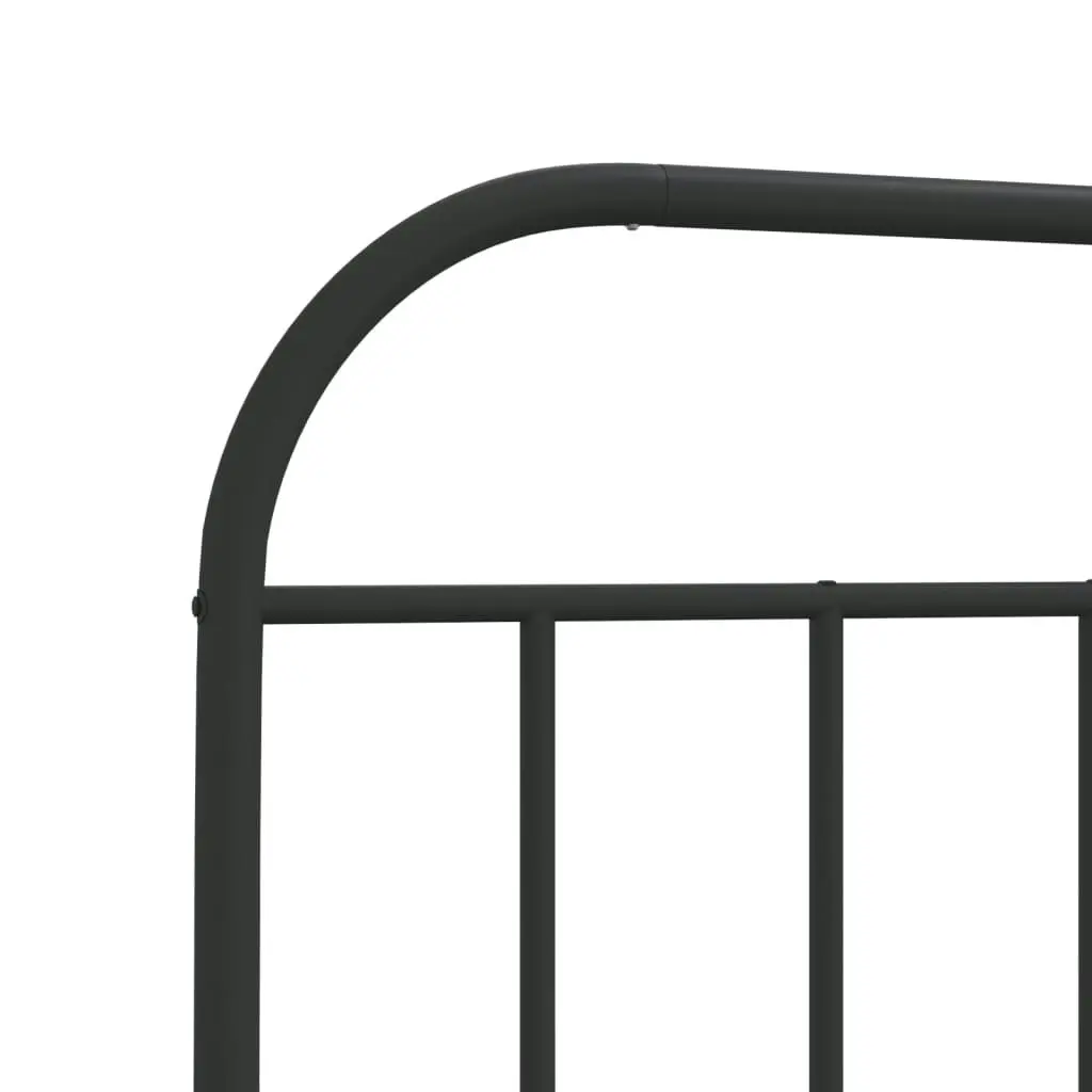 Metal Bed Frame without Mattress with Headboard Black 107x203 cm King Single 353631