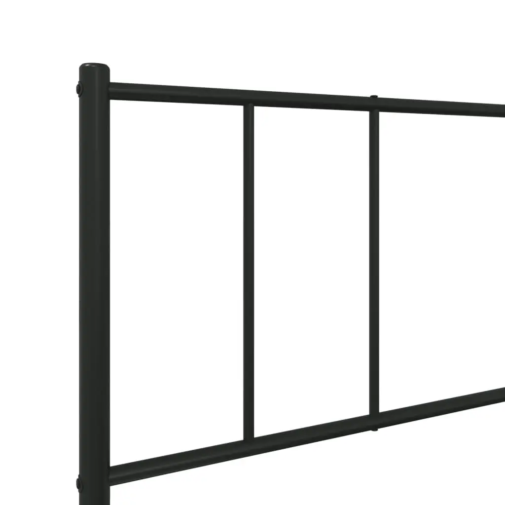 Metal Bed Frame with Headboard Black 106x203 cm King Single Size 352476