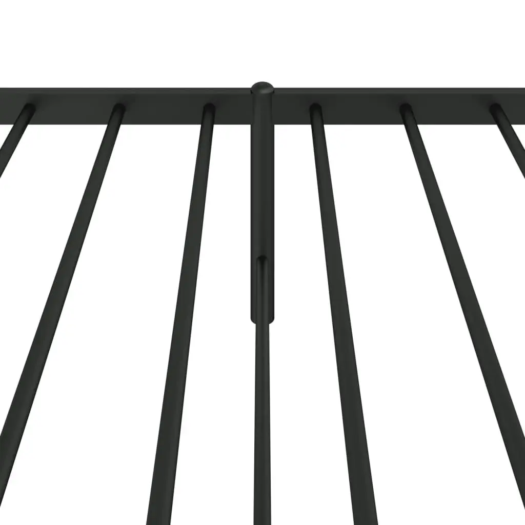 Metal Bed Frame with Headboard Black 107x203 cm 350860