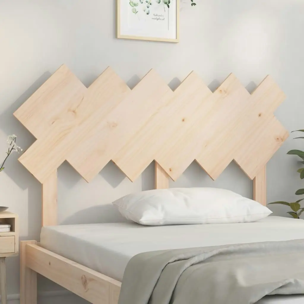 Bed Headboard 132 cm Solid Wood Pine 819215